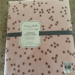 Monique Lhuillier Stardust Duvet Cover Full/Queen NEW- Pink and Gold